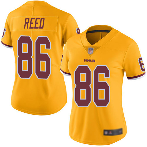 Washington Redskins Limited Gold Women Jordan Reed Jersey NFL Football #86 Rush Vapor Untouchable->washington redskins->NFL Jersey